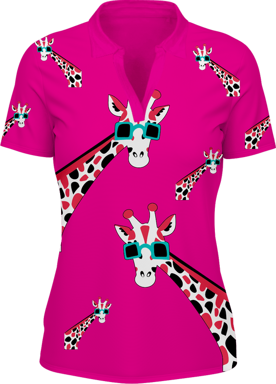 Gigi Giraffe Women's Polo - fungear.com.au