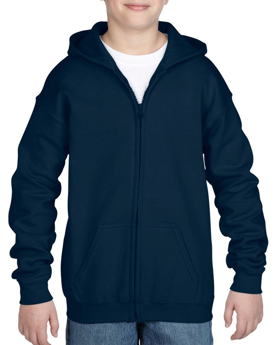 Heavy Blend Youth Full Zip Hooded Sweatshirt - kustomteamwear.com