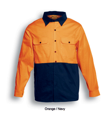  HI-VIS COTTON TWILL SHIRT L/S - kustomteamwear.com