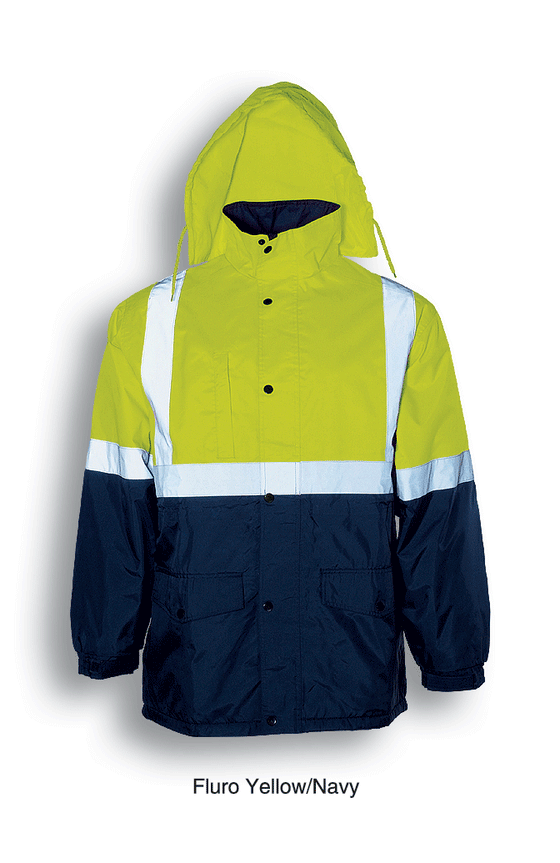 HI-VIS POLAR FLEECE LINED JACKET WITH TAPE - kustomteamwear.com