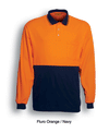 HI-VIS POLYFACE/COTTON BACK POLO -L/S - kustomteamwear.com