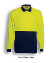 HI-VIS POLYFACE/COTTON BACK POLO -L/S - kustomteamwear.com