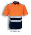 HI-VIS POLYFACE/COTTON BACK POLO WITH TAPE -S/S - kustomteamwear.com