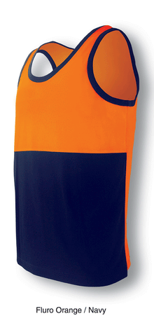  HI-VIS POLYFACE/COTTON BACK SINGLET - kustomteamwear.com