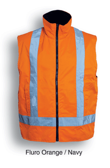  HI-VIS REVERSIBLE VEST WITH REFLECTIVE TAPE - kustomteamwear.com