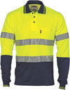 Hi Vis Two Tone Cotton Back Polos with Generic R.Tape - L/S - kustomteamwear.com