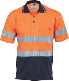  Hi Vis Two Tone Cotton Back Polos with Generic R.Tape - short sleeve - kustomteamwear.com