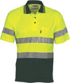 Hi Vis Two Tone Cotton Back Polos with Generic R.Tape - short sleeve - kustomteamwear.com