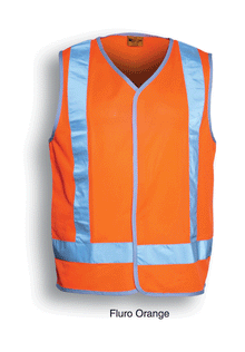  HI-VIS VEST WITH REFLECTIVE TAPE - kustomteamwear.com