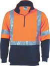 HiVis 1/2 Zip Fleecy with ÔXÕ Back & additional Tape on Tail - kustomteamwear.com