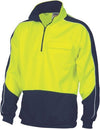 HiVis 2 Tone 1/2 Zip Hi-Neck Panel Fleecy Windcheater - kustomteamwear.com