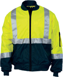  HIVIS 2 TONE BOMBER JACKET WITH CSR R/TAPE - kustomteamwear.com