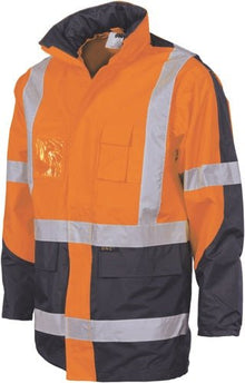  HiVis 2 Tone Cross Back D/N Ò2 in 1Ó Contrast Rain Jacket - kustomteamwear.com