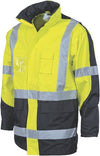 HiVis 2 Tone Cross Back D/N Ò2 in 1Ó Contrast Rain Jacket - kustomteamwear.com