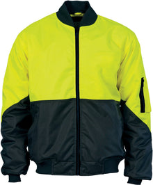  HIVIS 2 TONE DAY BOMBER JACKET - kustomteamwear.com