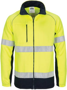  HIVIS 2 Tone full zip fleecy sweat shirt CSR R/Tape - kustomteamwear.com