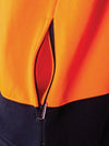 HIVIS 2 TONE FULL ZIP FLEECY SWEAT SHIRT WITH TWO SIDE ZIPPED POCKETS - kustomteamwear.com