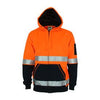 Hivis 2 tone full zip super fleecy hoodie with CSR R/tape - kustomteamwear.com