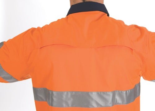 HiVis 3 Way Cool-Breeze Cotton Shirt with CSR/Tape - Long sleeve - kustomteamwear.com