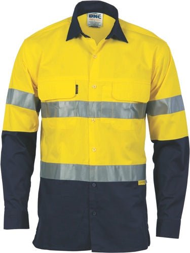 HiVis 3 Way Cool-Breeze Cotton Shirt with CSR/Tape - Long sleeve - kustomteamwear.com