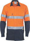 HiVis 3 Way Cool-Breeze Cotton Shirt with CSR/Tape - Long sleeve - kustomteamwear.com