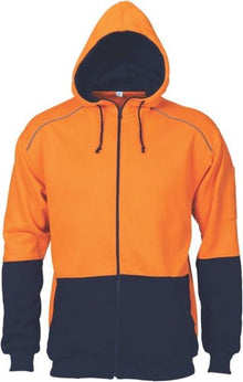  HiVis Contrast Piping Fleecy Hoodie - kustomteamwear.com