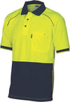 HiVis Cool-Breathe Front Piping Polo - Short Sleeve - kustomteamwear.com