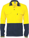 HiVis Cool-Breeze 2 Tone Cotton Jersey Polo Shirt with Twin Chest Pocket - L/S - kustomteamwear.com