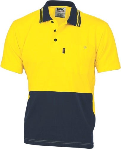 HiVis Cool-Breeze Cotton Jersey Polo Shirt with Under Arm Cotton Mesh - S/S - kustomteamwear.com