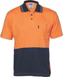  HiVis Cool-Breeze Cotton Jersey Polo Shirt with Under Arm Cotton Mesh - S/S - kustomteamwear.com