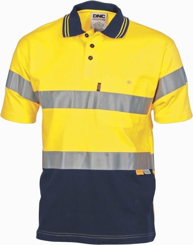 Hivis Cool-Breeze Cotton Jersey Polo With CSR R/Tape - S/S - kustomteamwear.com