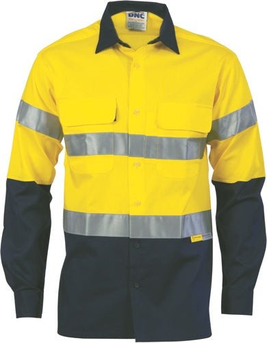 HiVis Cool-Breeze Cotton Shirt with 3M 8906 R/Tape - Long sleeve - kustomteamwear.com