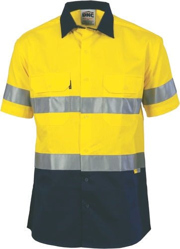 HiVis Cool-Breeze Cotton Shirt with 3M 8906 R/Tape - Short sleeve - kustomteamwear.com