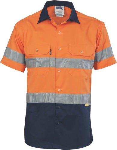 HiVis Cool-Breeze Cotton Shirt with 3M 8906 R/Tape - Short sleeve - kustomteamwear.com