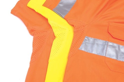 HiVis Cool-Breeze Cotton Shirt with 3M 8906 R/Tape - Short sleeve - kustomteamwear.com