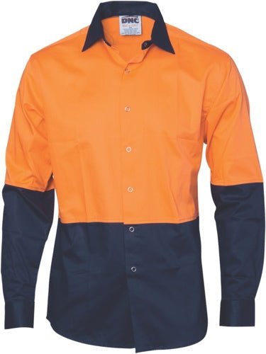 HiVis Cool Breeze Food Industry Cotton Shirt - Long Sleeve - kustomteamwear.com