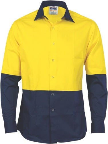 HiVis Cool Breeze Food Industry Cotton Shirt - Long Sleeve - kustomteamwear.com