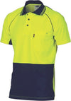 HiVis Cotton Backed Cool-Breeze Contrast Polo - Short Sleeve - kustomteamwear.com