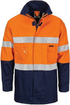HiVis Cotton Drill "2 in 1" Jacket with Generic Reflective R/Tape - kustomteamwear.com