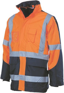  HiVis Cross Back 2 Tone D/N 6 in 1 Contrast Jacket (Outer Jacket and Inner Vest can be sold separately - kustomteamwear.com