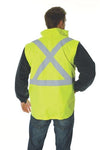 HiVis Cross Back D/N Ò4 in 1Ó Zip Off Sleeve Reversible Vest - kustomteamwear.com