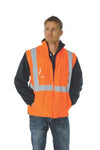 HiVis Cross Back D/N Ò4 in 1Ó Zip Off Sleeve Reversible Vest - kustomteamwear.com