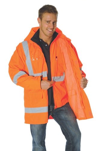 HiVis Cross Back D/N Ò4 in 1Ó Zip Off Sleeve Reversible Vest - kustomteamwear.com