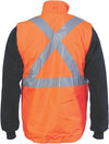 HiVis Cross Back D/N Ò4 in 1Ó Zip Off Sleeve Reversible Vest - kustomteamwear.com