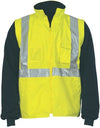 HiVis Cross Back D/N Ò4 in 1Ó Zip Off Sleeve Reversible Vest - kustomteamwear.com