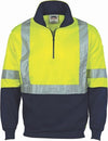 HiVis Cross Back D/N Two Tone 1/2 Zip Fleecy - kustomteamwear.com