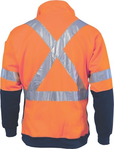 HiVis Cross Back D/N Two Tone 1/2 Zip Fleecy - kustomteamwear.com