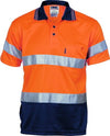 HiVis D/D Cool Breathe Polo Shirt With CSR R/Tape - Short Sleeve - kustomteamwear.com