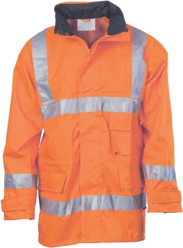 HiVis D/N Breath abl e Rain Jacket with 3M R/Tape - kustomteamwear.com