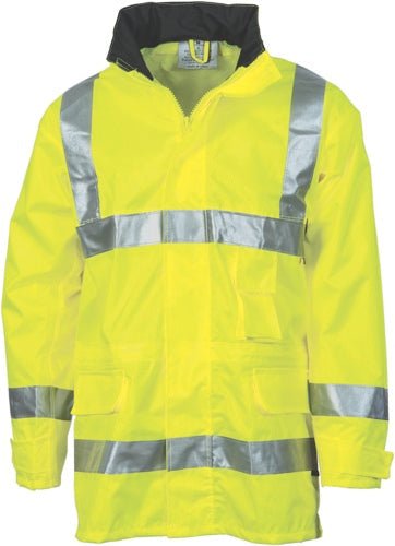 HiVis D/N Breath abl e Rain Jacket with 3M R/Tape - kustomteamwear.com